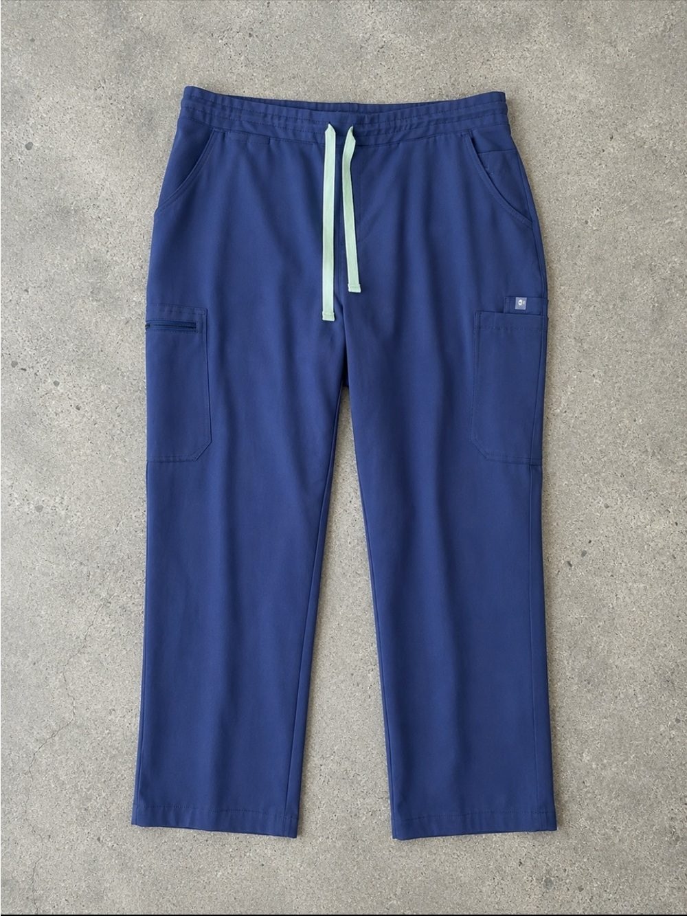 FIGS Yola Scrub Pants XL Petite Blue Stretch Medical Uniform Jogger Comfy